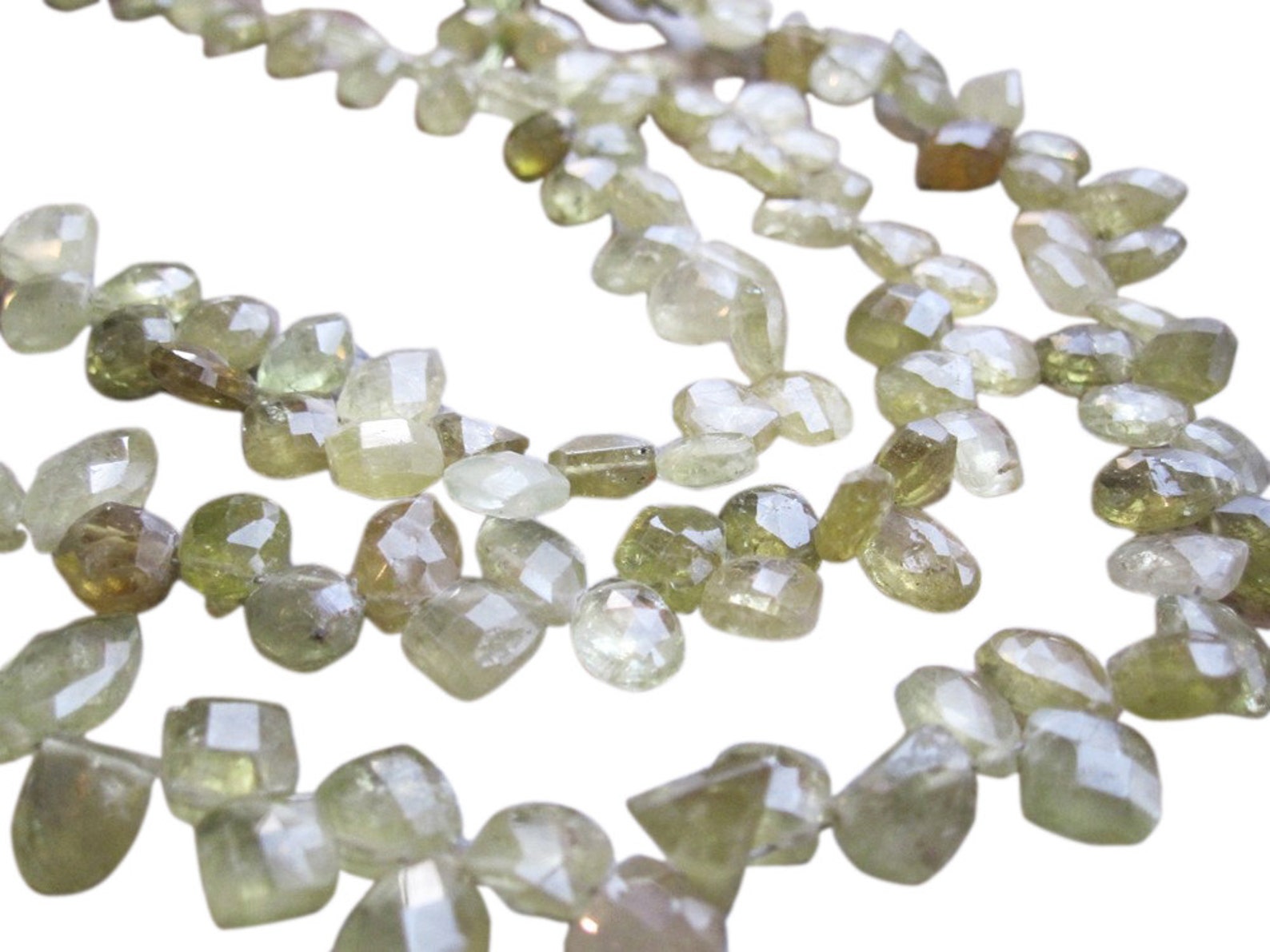 Grossular Garnet Beads Briolettes Green Garnet Beads Multi | Etsy