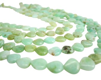 Chrysoprase beads | Chrysoprase Hearts | Chrysoprase | 8mm Hearts | SKU 3949A