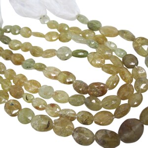 Grossular Garnet Beads, Green Garnet Beads, Faceted Oval, January ...