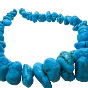 Türkis Perlen, Blauer Türkis Nuggets, Chunky Turquoise, SKU 5128A