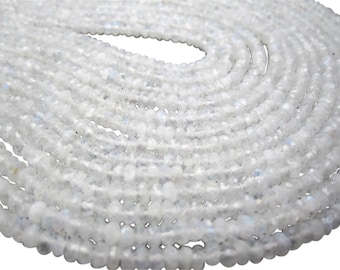Moonstone Beads, Moonstone Rondelle Beads, Natural, 3-3.5mm, SKU 5224