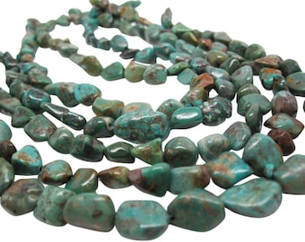 Turquoise Nugget, Turquoise Beads, Green Blue Turquoise, December Birthstone, SKU 4521A