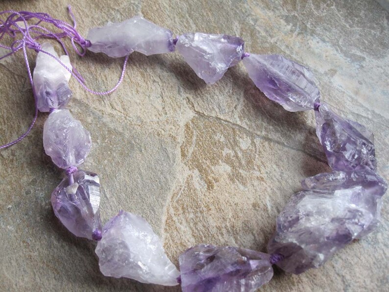 Amethyst Large Freeform Nuggets FULL STRAND image 4