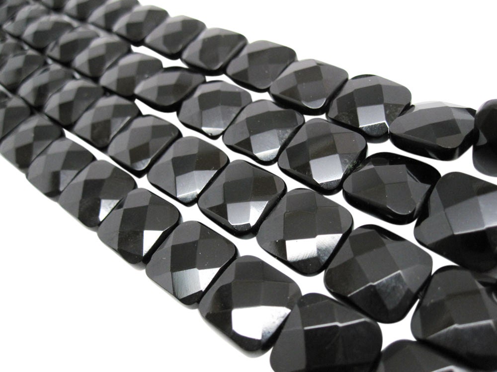 7mm X 11mm Black Onyx Leaf Beads Strand – 35+ Beads Per Strand, Center-Drilled