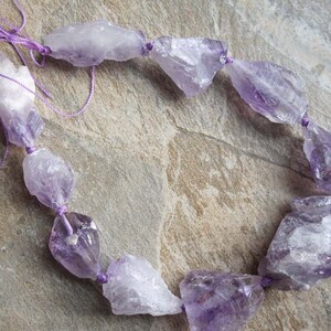 Amethyst Large Freeform Nuggets FULL STRAND image 5