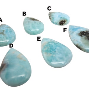 Larimar Cabochon | Pear Shape Cabochon | Larimar Pendant | Larimar Stone | Blue Dominican Larimar | Larimar Briolette | SKU 4768