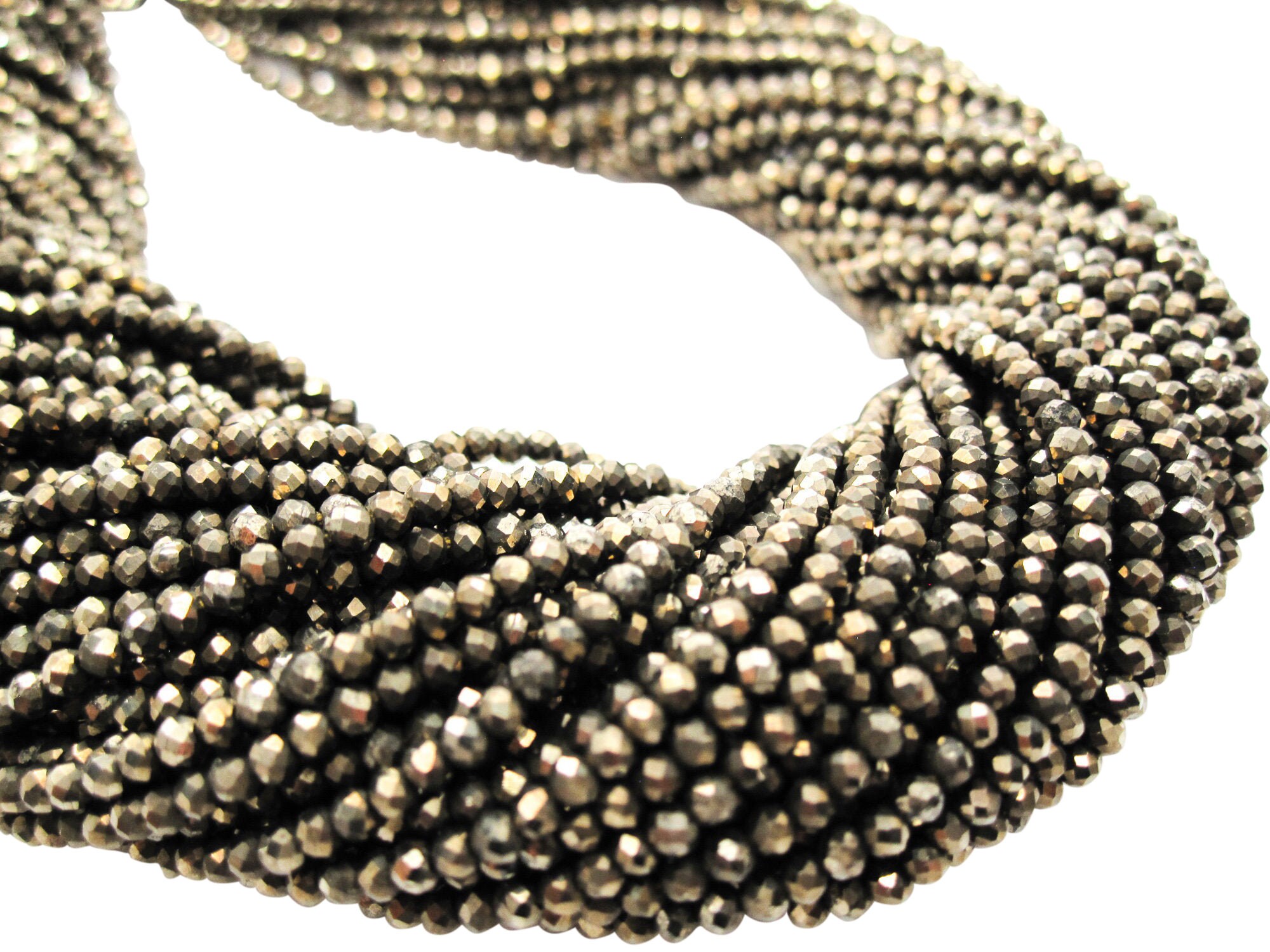 Faceted Pyrite Beads Pyrite Beads Rondelles Faceted Etsy