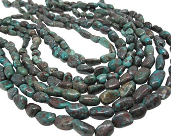 Turquoise Nugget, Turquoise Beads, Green Blue Turquoise, Pebbles, December Birthstone, SKU 4543A