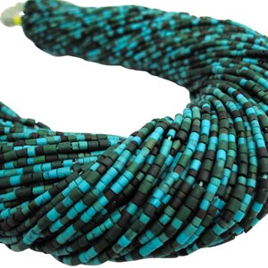 Turquoise Beads, Turquoise Heishi, Blue Turquoise Beads, Turquoise tube shaped beads, SKU 4806A