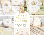 Winnie the Pooh Baby Shower Bundle: Invitations, Games, and Decor (Canva Template)