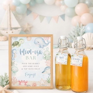 Sea You Bald Baby Shower Bundle, unter dem Meer einladen, Ozean-Spiele, Schilder & mehr Bild 13