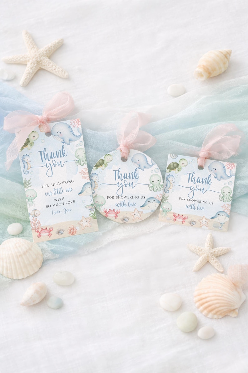 Sea You Bald Baby Shower Bundle, unter dem Meer einladen, Ozean-Spiele, Schilder & mehr Bild 14