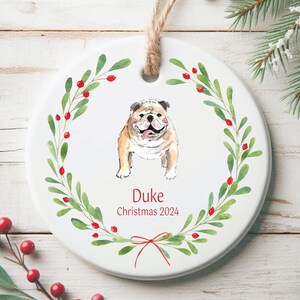 Bulldog Ornament, Bulldog Christmas Ornament, Bulldog Christmas Ornament, Ornament for Bulldog, Bulldog Gift, Bulldog Lover