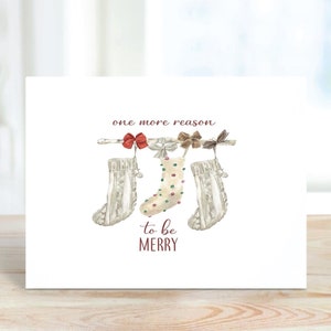 Pregnancy Announcement, Baby Announcement, Christmas Cards, Christmas Announcement, For Family, Christmas Pregnancy Announcement