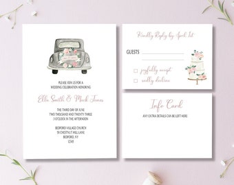 Casual Wedding Invitations, Wedding Invites, Backyard Wedding, Simple Wedding Invitations, Classic, Cars, Pastels