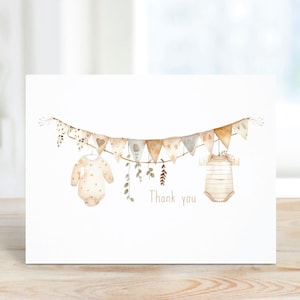 Cartes de remerciement pour baby shower, non-sexe, Recyclé, Merci pour bébé, Bébé bohème, Mots de remerciement bébé, Cartes de remerciement bébé, Fille, Garçon