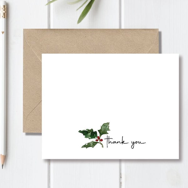 Christmas Thank You Cards, Holiday Thank You Cards, Christmas Thank Yous, Thank You Notes for Christmas