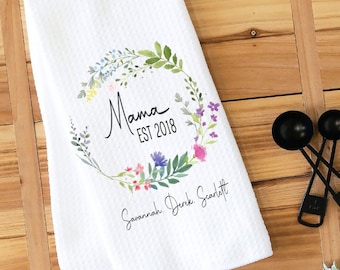 Personalised Tea Towel - Custom Text Kitchen Towel 40x60cm, Gift For Mum, Dad, Christmas, Birthdays
