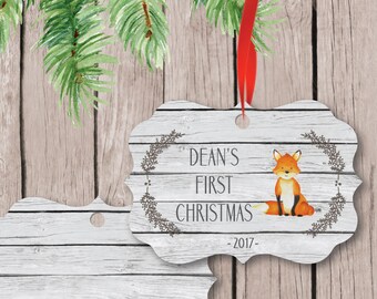 Baby's First Christmas Ornament, Personalized First Christmas Ornament, First Christmas Ornament Baby Boy, First Christmas Ornament Baby