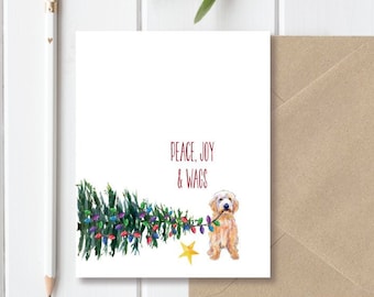 Cartes de Noël pour chiens, Ensemble de cartes de vacances, Chiens, Papeterie pour chiens, Cartes pour chiens, Cartes de Noël Chiens, Animaux de compagnie, Goldendoodle, Labradoodle