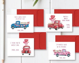 Valentine's Day Cards , School Valentine's, Cards for Valentine's Day, Valentine's Cards for School, Preschool, Elementary, For Kids