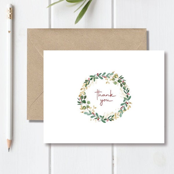 Christmas Thank You Cards, Holiday Thank You Cards, Christmas Thank Yous, Thank You Notes for Christmas