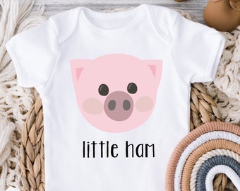 Pig Shirt, Skunks, Animals, Farm,  Baby Shower Gift, Baby Clothes, Shirt, New Baby Gift, Baby Boy, Baby Girl, Butt, Design on Butt