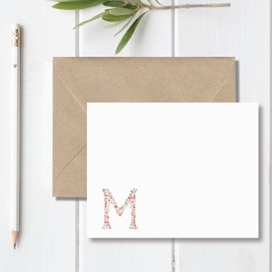 Notes de Baby Shower Merci, bébé personnalisé papeterie, cartes de remerciement naissance bébé, Merci cartes bébé, bébé fille, monogramme