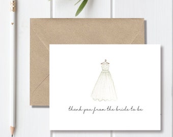 Bridal Shower Thank You Cards, Thank You Notes, Thank You Cards Bridal Shower, Wedding Thank You Cards, Bride To Be, Soon To Be Mrs