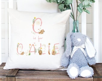 Baby Pillow, Pillow for Nursery, Nursery Decor, Alphabet, Baby Girl, Nursery Bedding, Nursing Pillow, Personalized Pillow