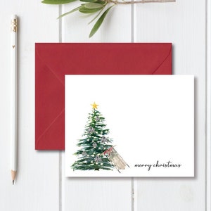 Christmas Cards, Holiday Card Set, Personalized Christmas Cards, Recycled Christmas Cards, Christmas Tree, Rustic Christmas Cards, Star