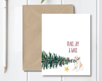 Dog Christmas Cards, Holiday Card Set, Dogs, Dog Stationery, Dog Cards, Christmas Cards Dogs, Pets, Golden Retriever Christmas Cards