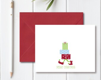 Christmas Card Set, Holiday Card Set, Christmas Cards, Elf Christmas Cards, Personalized Christmas Cards