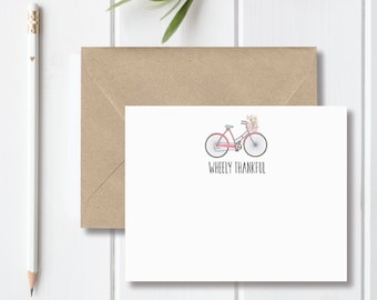 Personalized Stationary Set, Stationery Set, Thank You Notes, Personalized Note Cards, Gift for Her, Thank You Card Set, Bike