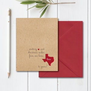 Christmas Cards, Holiday Card Set, Personalized Christmas Cards, Recycled Christmas Cards, Wreath, Rustic Recycled, States