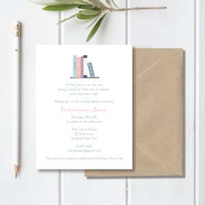 Bring A Book Baby Shower Invitations, Baby Shower Invites, Book Baby Shower Invitations, Book Shower, Gender Neutral Shower - Bring a Book