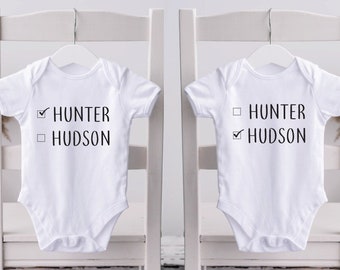 Gift for Twins, Twin Gift, Twins Set, Twin Shirts, Identical Twin Shirts, Twin Boys, Twin Babies, Baby Shower Gift, Newborn Twins GIft