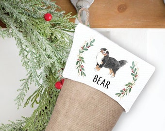 Christmas Stocking for Dog, Stocking for Dog, Bernese Mountain Dog Stocking, Stocking for Bernese, Bernese Mountain Dog Gift