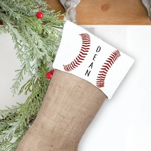 Baseball Christmas Stocking, Christmas Stocking, Stocking for Child, Baseball Player,  Stocking for Christmas, Boy, Baseball, Teen, Sports