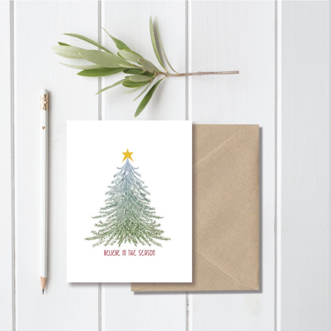 Christmas Cards Holiday Card Set Personalized Christmas Etsy