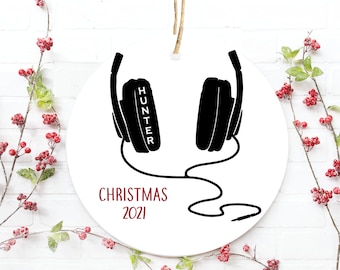 Christmas Ornament for Boy, Music Lover, DJ, Gift for Boy, Teenager Gift, Teenage Boy, Teenage Girl, Christmas Gift