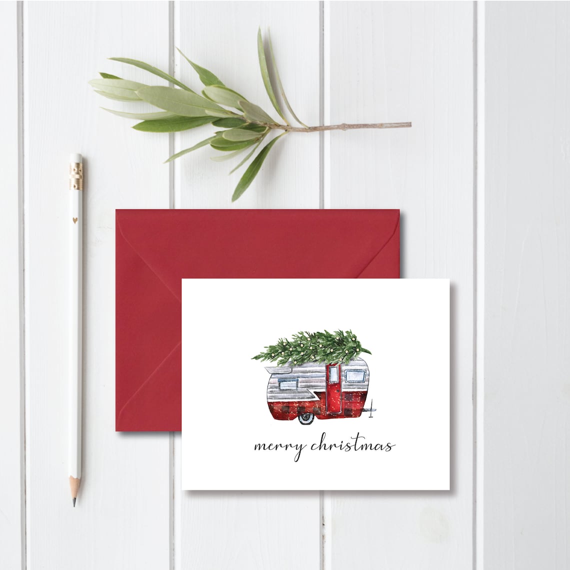 Retro Camper Christmas Cards