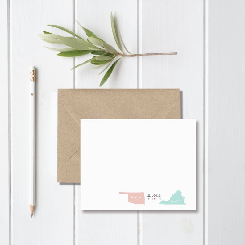 Personalized Note Cards Long Distance Relationship Gift Best Friends Note Cards Moving Away Gift Best Friend Moving Gift