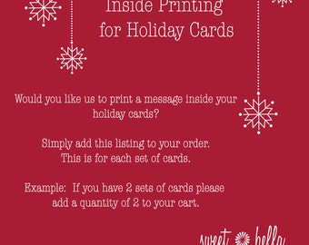 Inside Printing for Holiday Cards