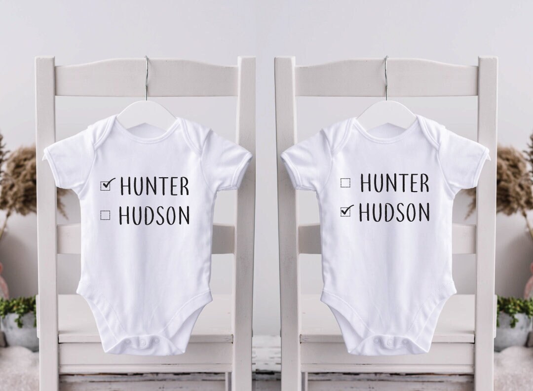 Cadeau pour jumeaux, cadeau jumeau, ensemble de jumeaux, chemises jumelles, chemises jumelles