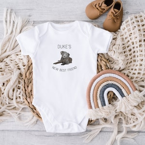 Dog Best Friend Shirt, New Best Friend, Baby&#39;s Best Friend, Custom Dog Shirt, Best Friend, Family Dog, Pet Portrait, Dog Sister, Dog Brother