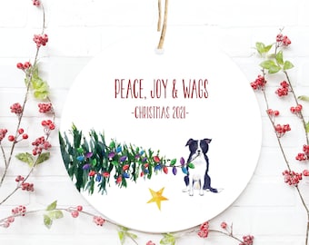 Border Collie Ornament, Border Collie Christmas Ornament, Border Collie Christmas Ornament, Ornament for Border Collie