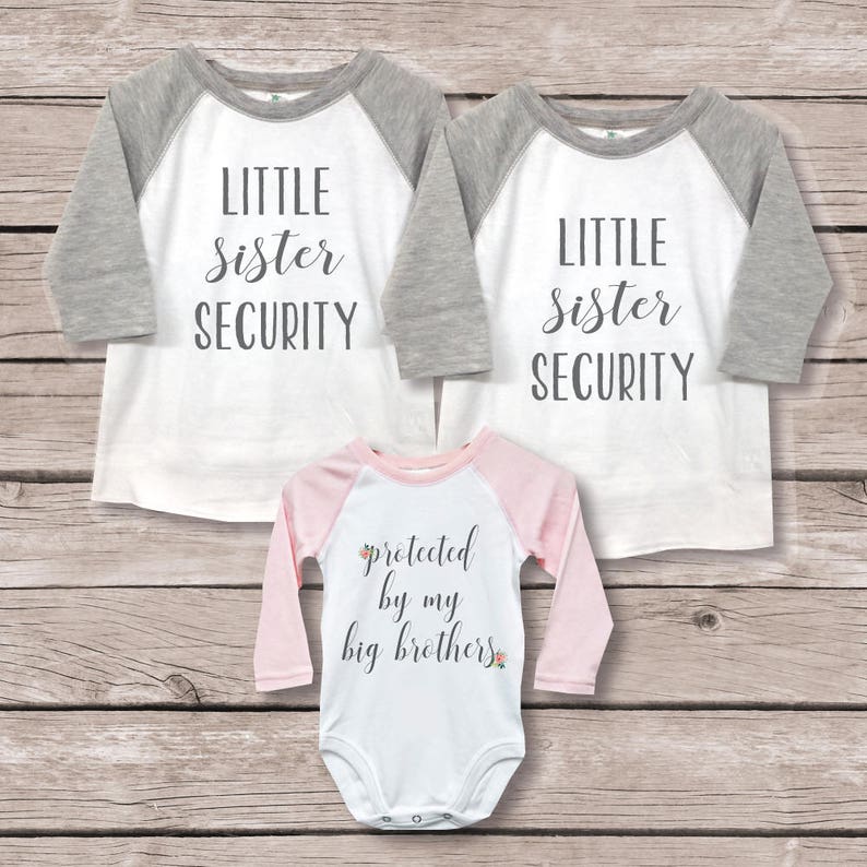 New Big Brother New Big Brother Baby Shower Gift Big Brother Little Sister Shirts Sister Security Shirt Big Brother Baby Sister