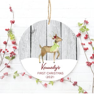 Baby&#39;s First Christmas Ornament, Baby Girl&#39;s First Christmas Ornament, Christmas Ornament, Ornament for Girl, Baby&#39;s First