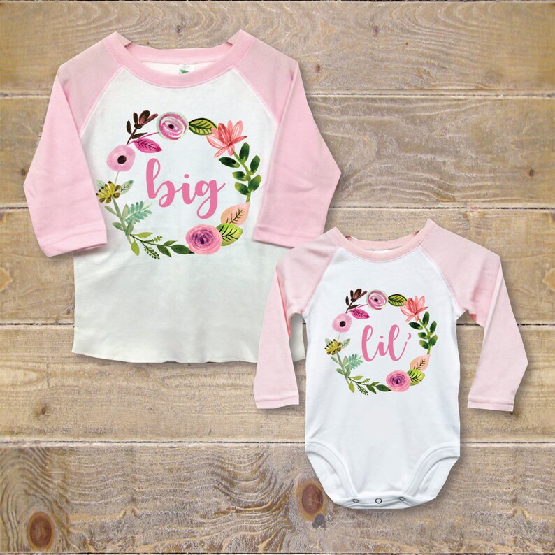 Big Sister Little Shirts New Baby Shower Gift Silbling Shirt Onesies Outfits